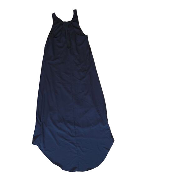 Banana Republic Maxi Tank Dress Navy Blue Size 0 Racerback Polyester Preowned - Picture 2 of 8